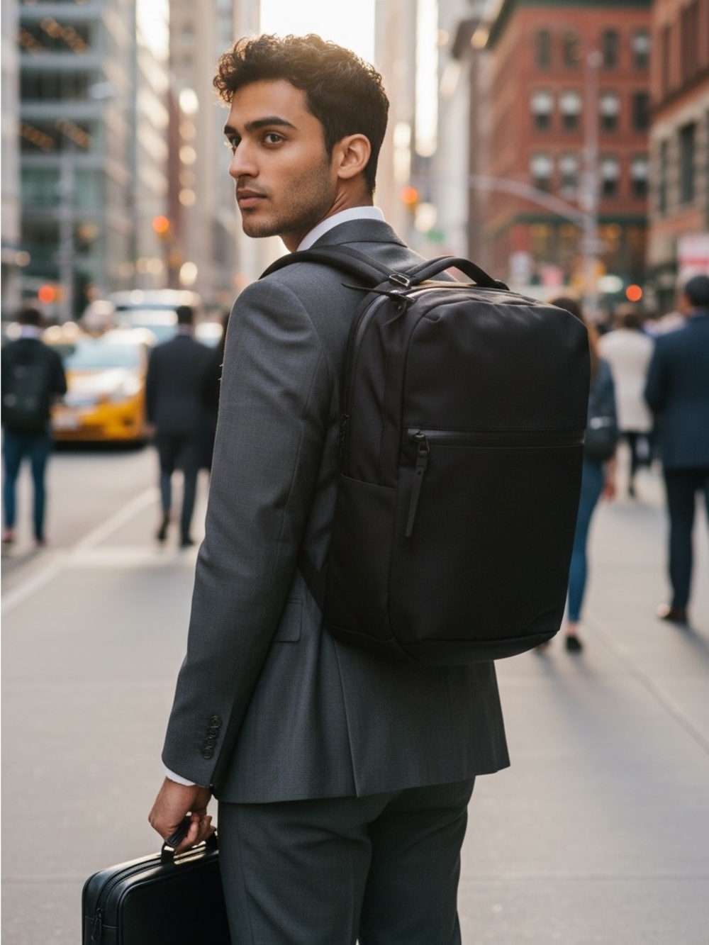 Black Ember 20L Travel Work Laptop Backpack